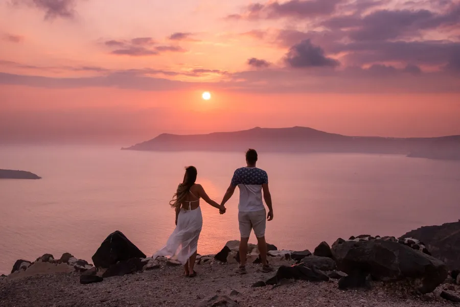 Couple enjoying a scenic travel moment