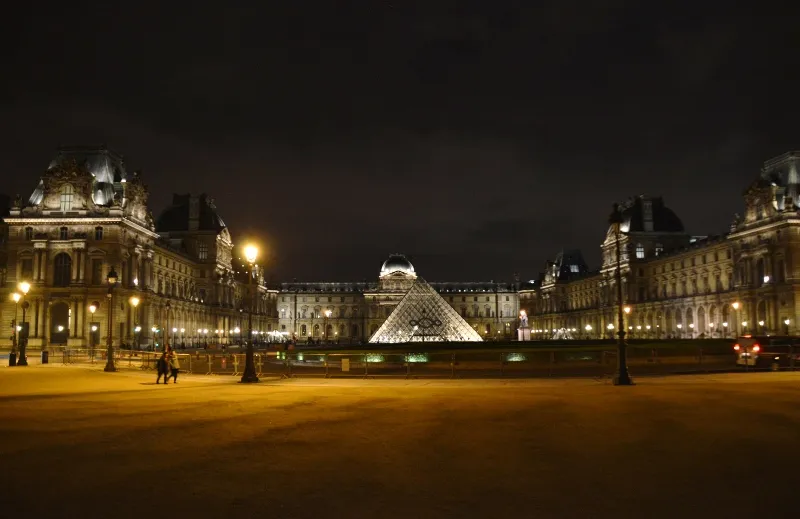 Louvre gallery detail from our evening visit in Paris